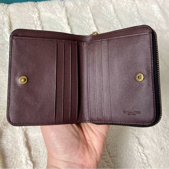 Coach Billfold Wallet Black Pebble Leather 1579 - Picture 10 of 16